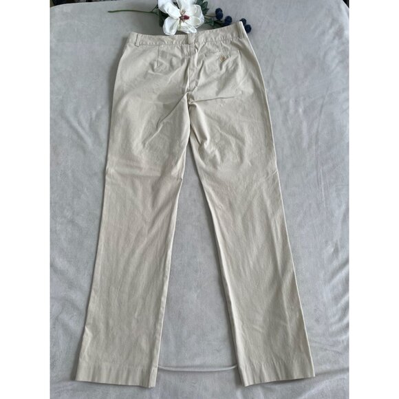 Lilly Pulitzer Khakis Tailored Straight-Leg Pants Front & Back Pockets Preppy - Picture 2 of 11